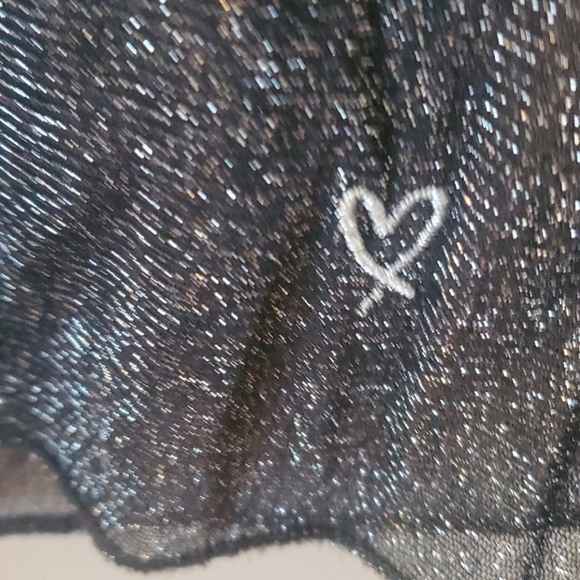 Victoria's Secret Sheer Metallic Black Top - Picture 5 of 5